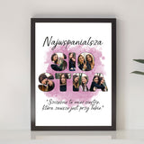 Wydruk w ramce 30x40 - Tekst: SIOSTRA - Pion