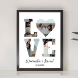 Wydruk w ramce 30x40 - Tekst: LOVE - Pion