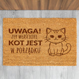 Wycieraczka kokosowa personalizowana - Kot Jest W Porządku