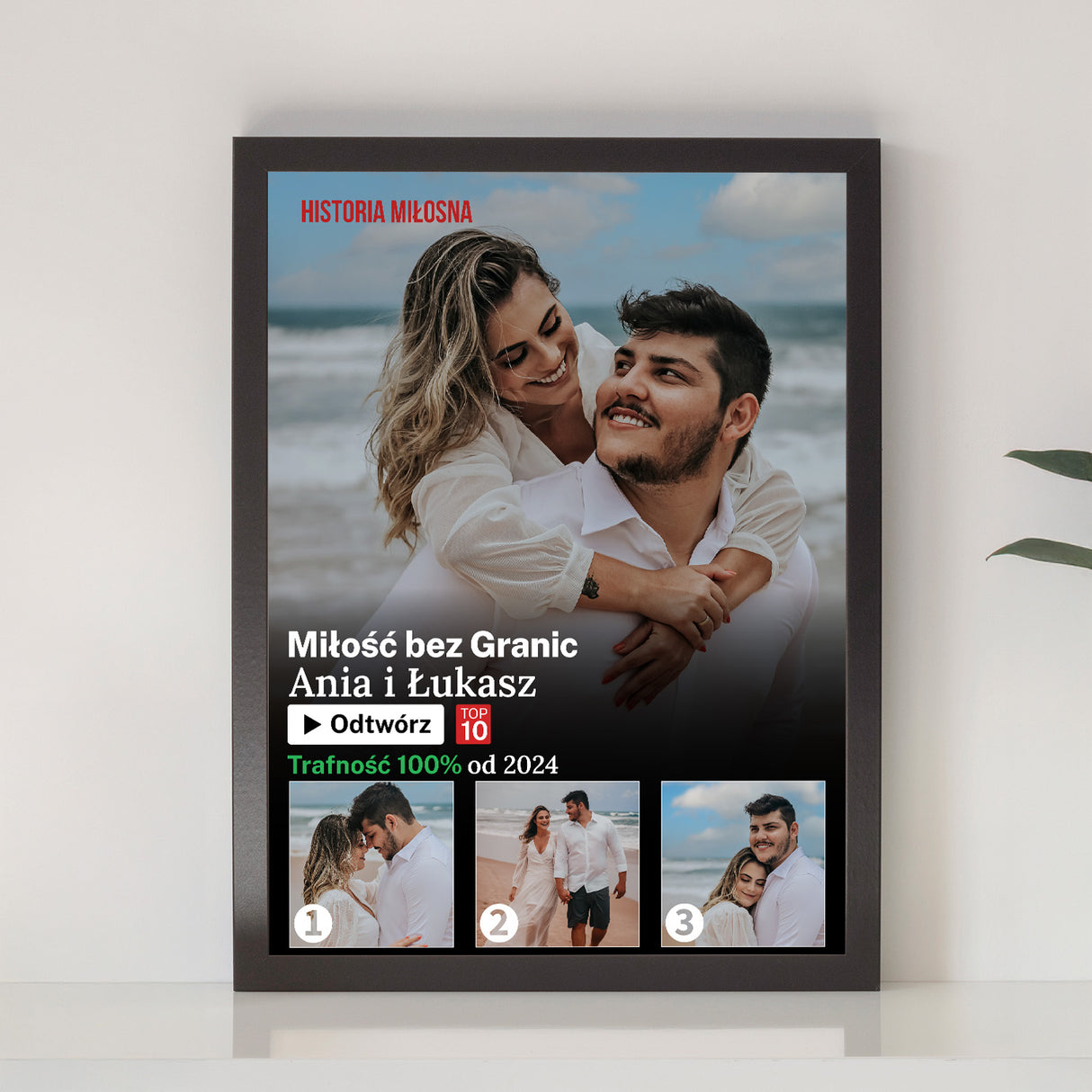 Wydruk w ramce 30x40 - Fotokolaż: Netflix - Pion