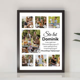 Wydruk w ramce 30x40 - Fotokolaż: Urodziny - Pion