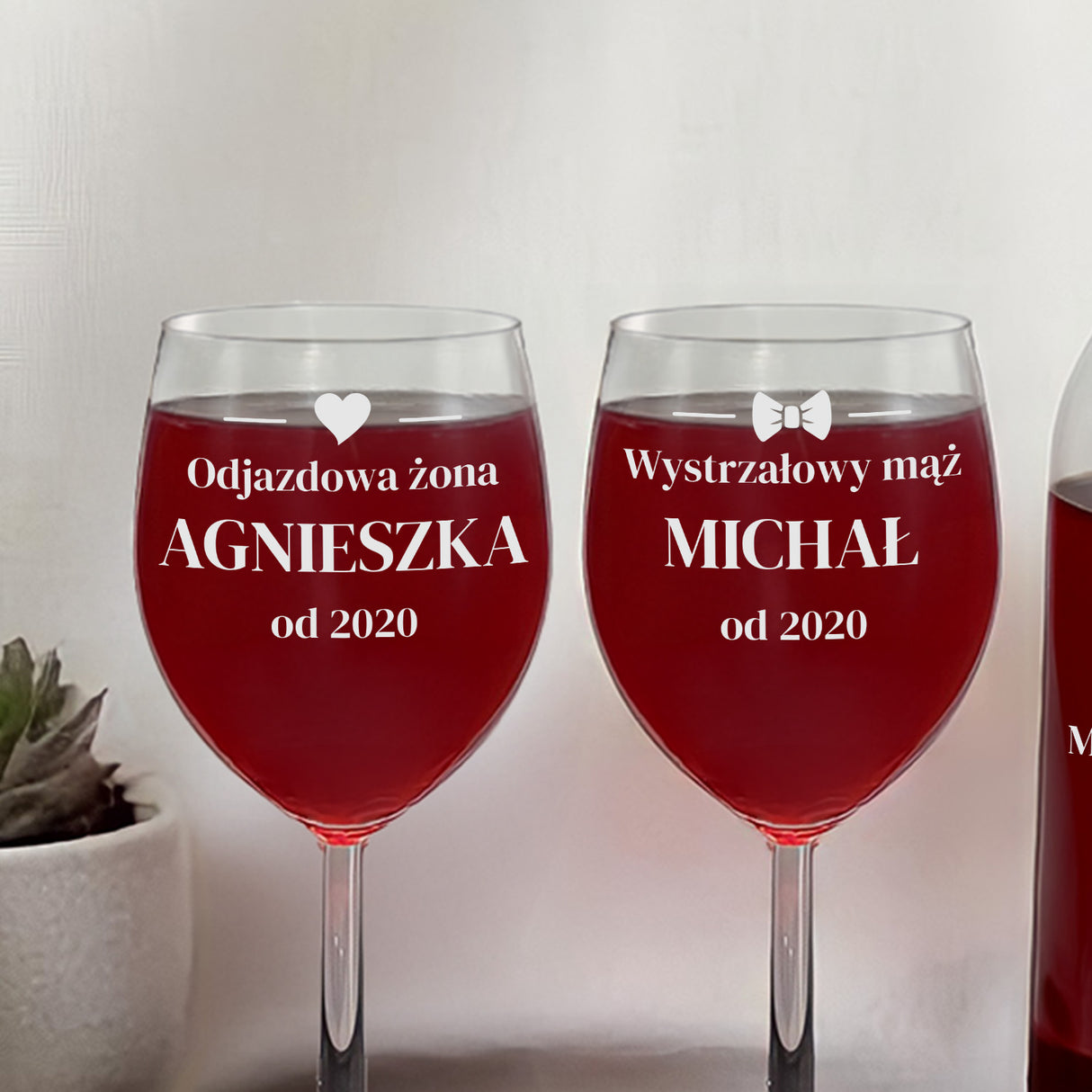 Zestaw karafka + dwa kieliszki do wina - MIESZANKA IDEALNA