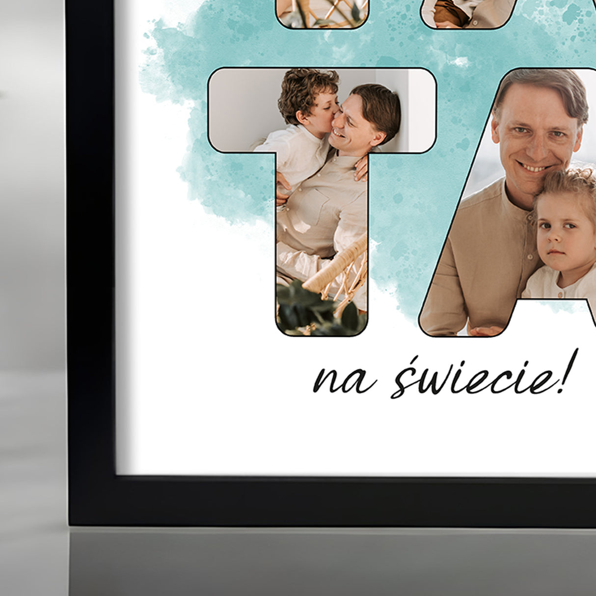 Wydruk w ramce 30x40 - Tekst: TATA - Pion