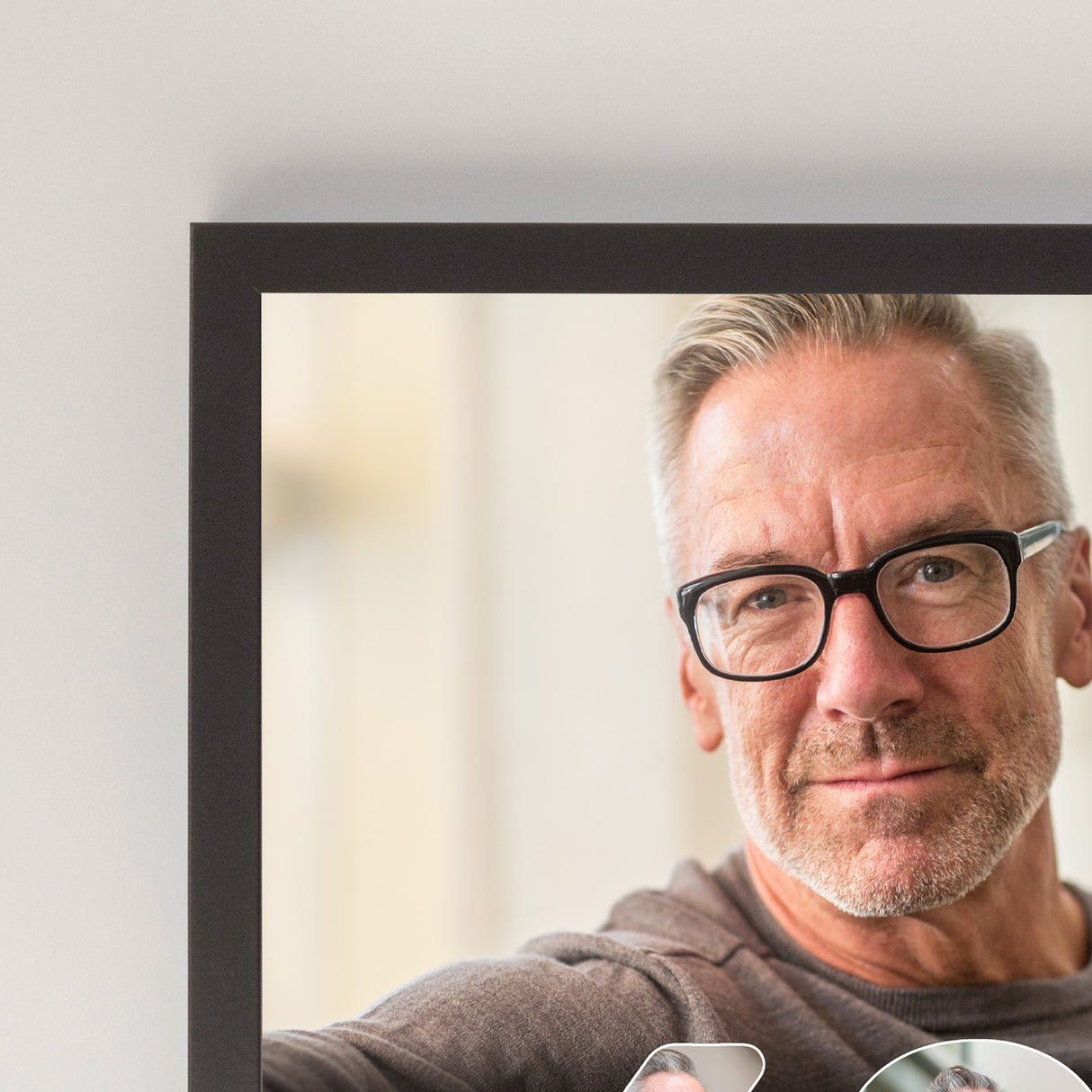 Wydruk w ramce 30x40 - Tekst: 60 URODZINY - Pion