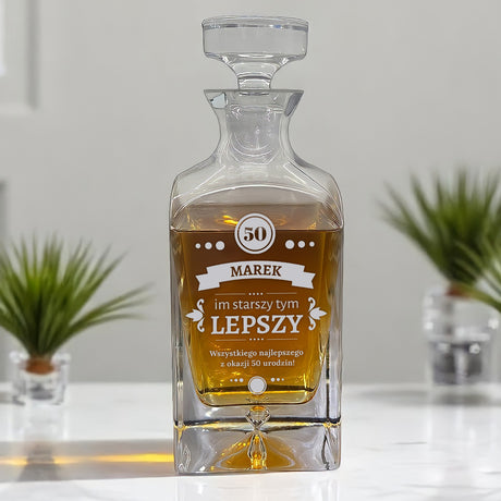 Karafka do whisky 0,75 L - IM STARSZY TYM LEPSZY