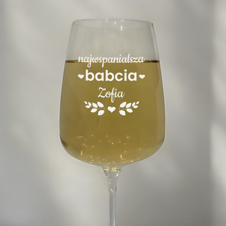 Kieliszek do wina 600 ml - NAJWSPANIALSZA BABCIA