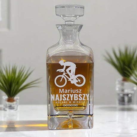 Karafka do whisky 0,75 L - NAJSZYBSZY KOLARZ