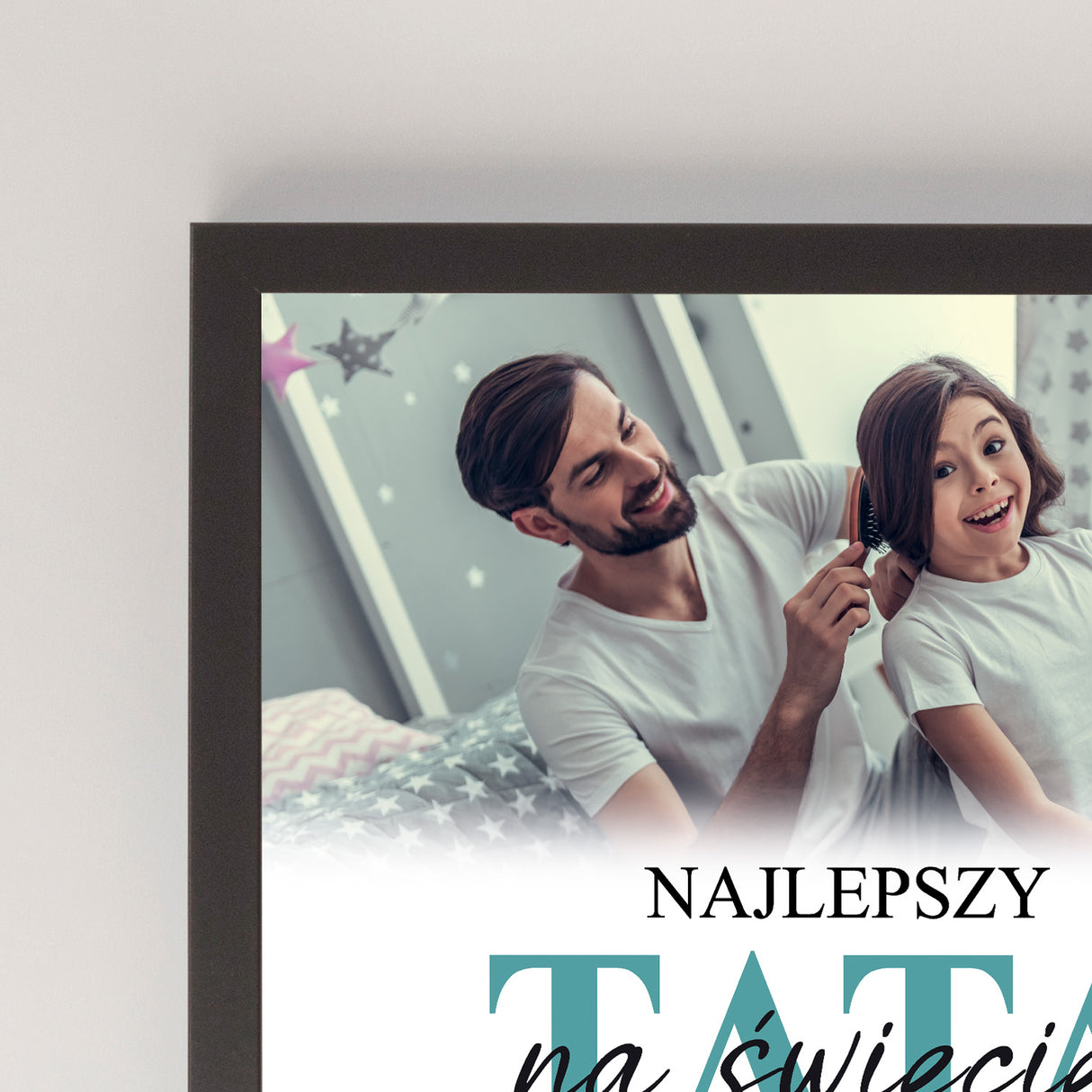 Wydruk w ramce 30x40 - Fotokolaż: Najlepszy Tata Na Świecie - Pion