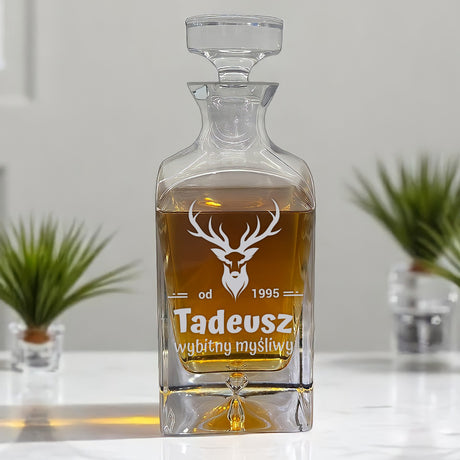 Karafka do whisky 0,75 L - WYBITNY MYŚLIWY