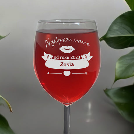 Kieliszek do wina - NAJLEPSZA MAMA OD ROKU