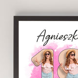 Wydruk w ramce 30x40 - Tekst: 18 LAT - Pion