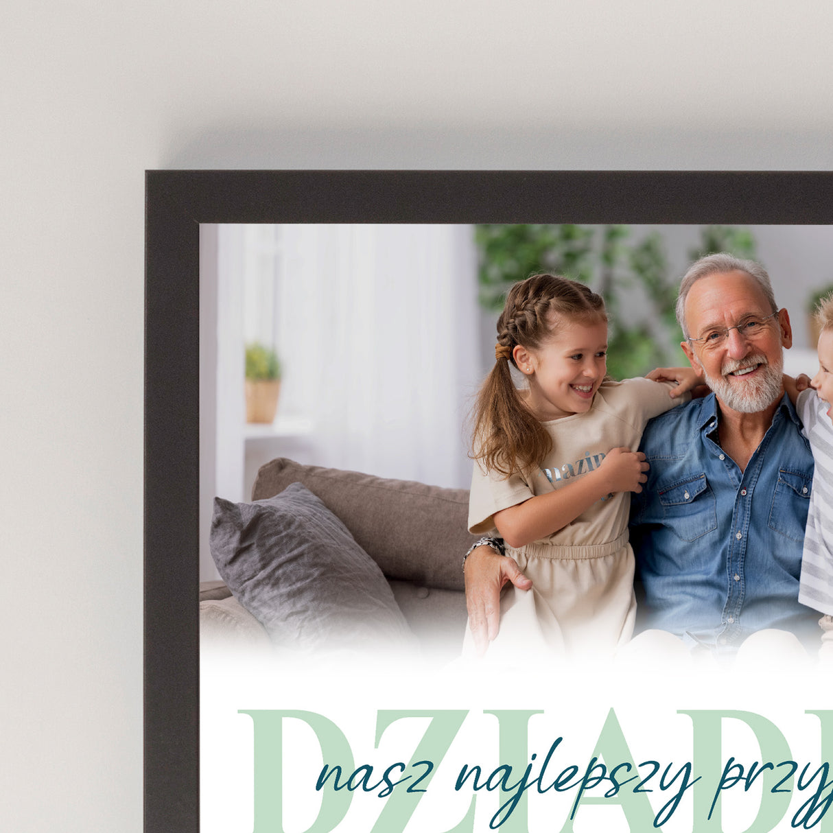 Wydruk w ramce 30x40 - Fotokolaż: Dziadek - Pion