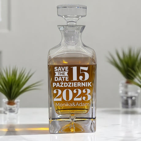 Karafka do whisky 0,75 L  - SAVE THE DATE