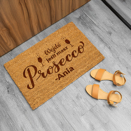 Wycieraczka kokosowa personalizowana - Wejdź Jeśli Masz Prosecco