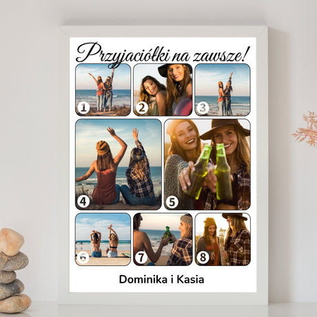 Wydruk w ramce 30x40 - Fotokolaż: Przyjaciele - Pion