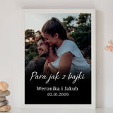 Wydruk w ramce 30x40 - Zdjęcie z podpisem: Para Jak Z Bajki - Pion