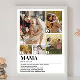 Wydruk w ramce 30x40 - Fotokolaż: Mama 2 - Pion