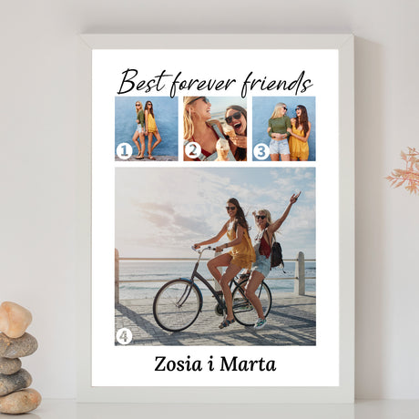 Wydruk w ramce 30x40 - Fotokolaż: Best Friends - Pion