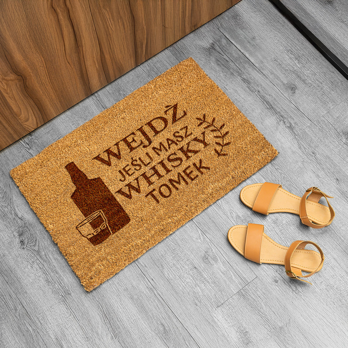 Wycieraczka kokosowa personalizowana - Wejdź Jeśli Masz Whisky