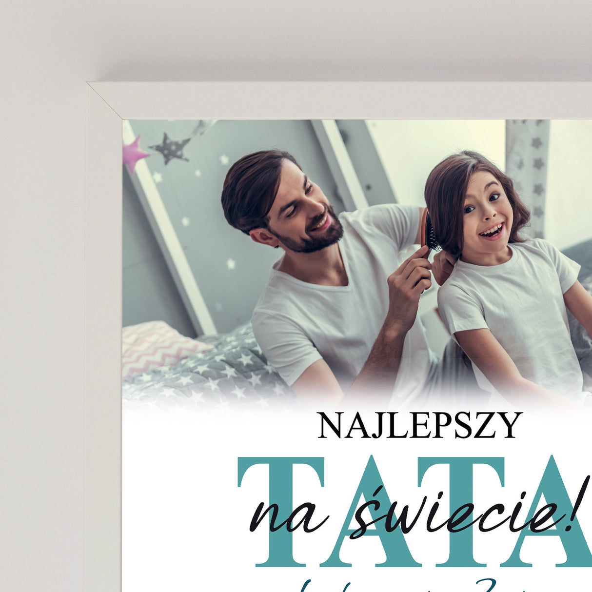 Wydruk w ramce 30x40 - Fotokolaż: Najlepszy Tata Na Świecie - Pion
