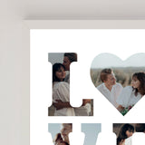 Wydruk w ramce 30x40 - Tekst: LOVE - Pion