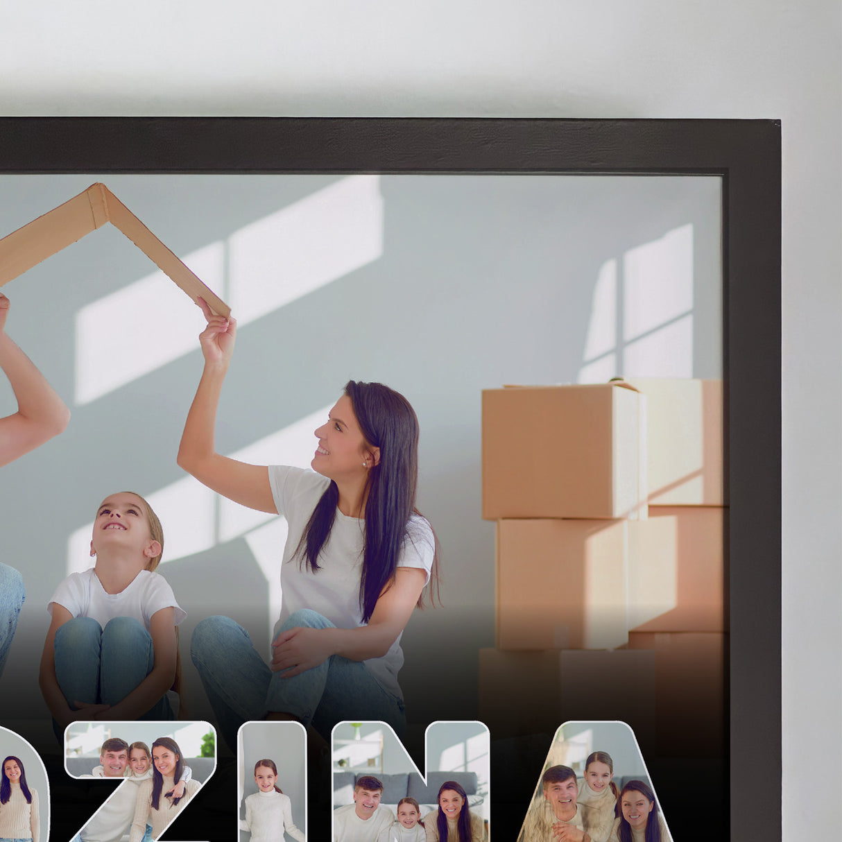Wydruk w ramce 30x40 - Tekst: RODZINA - Poziom